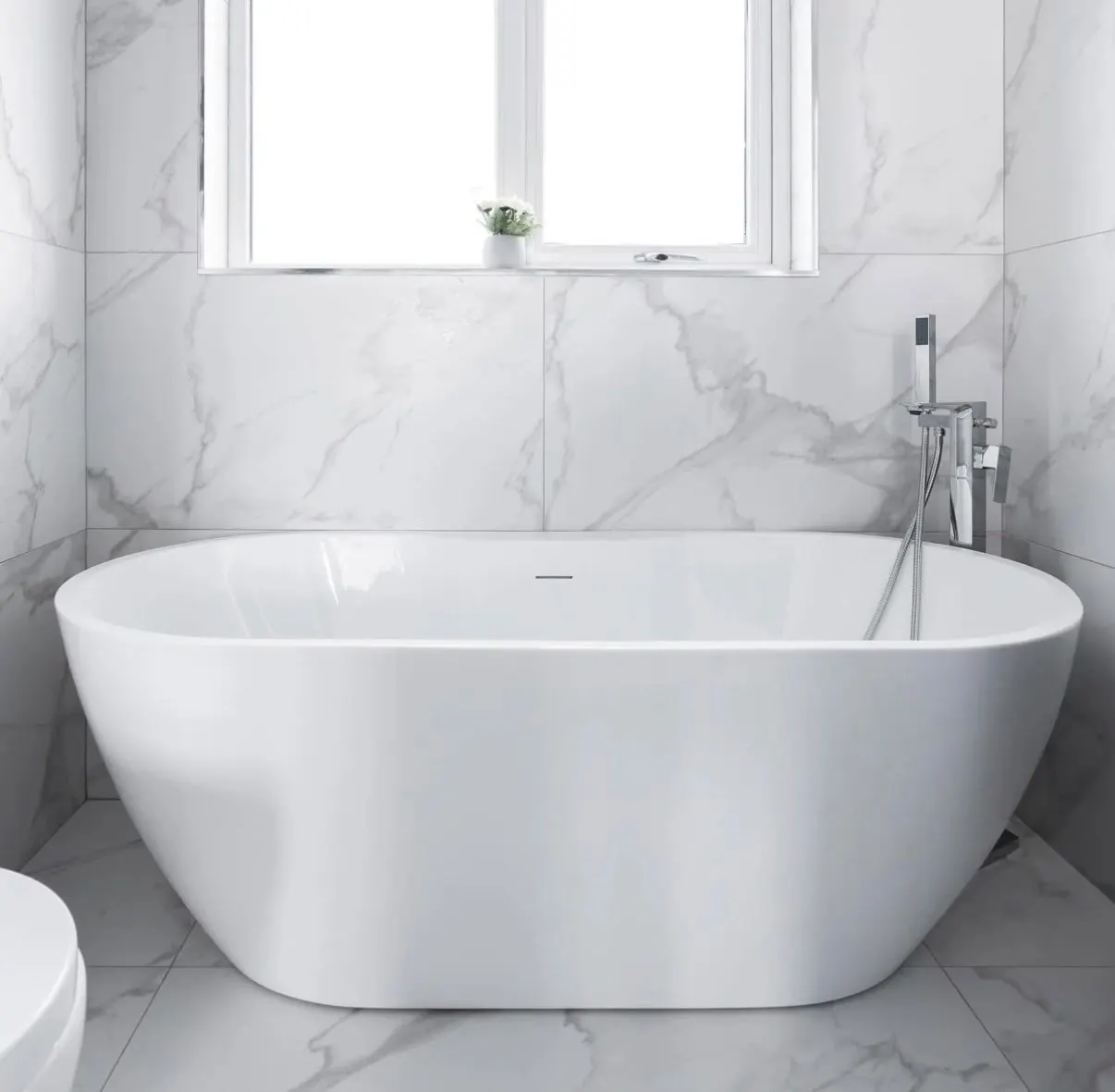Freestanding baths and full-size tile displays inside the K.Style showroom